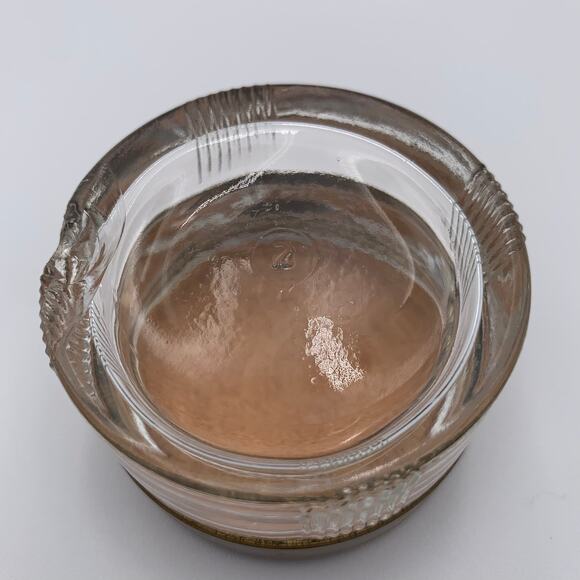 Glass Jar Vanity Stash Powder Art Deco Bakelite Flowers Clear Glass Vintage READ - Picture 4 of 7